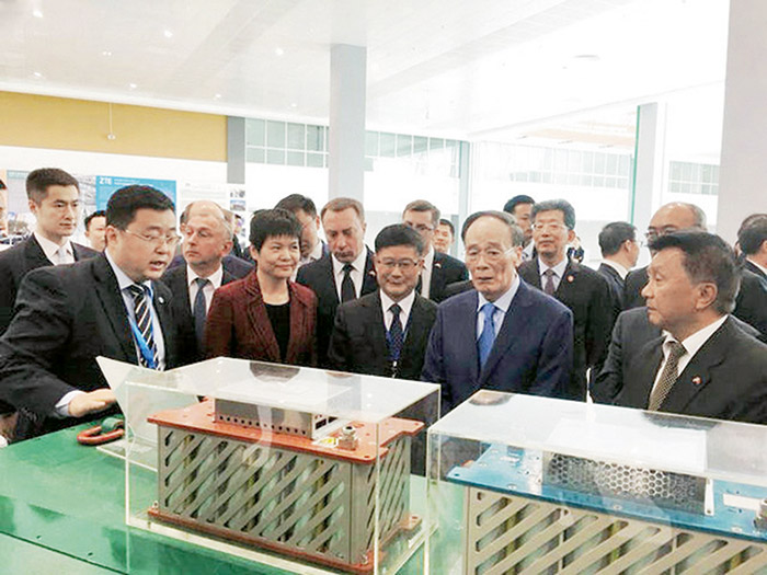  2018年国家副主席王岐山参观考察yl7703永利官网奥威超级电容